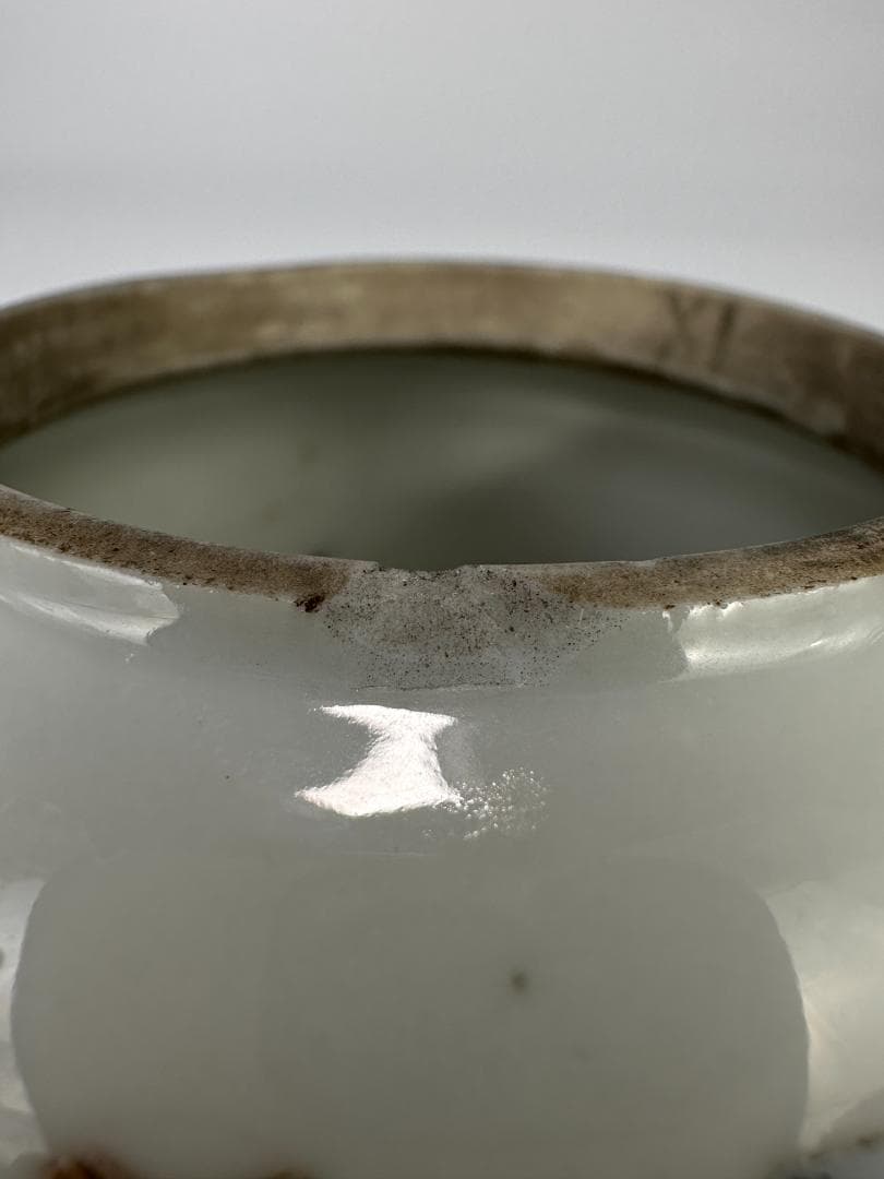 中国清代 粉彩雑宝文 水洗 水盂 文房具 唐物 時代 古玩