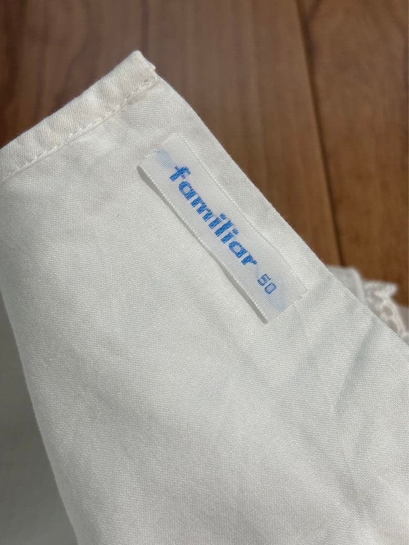 ファミリア　ベビードレス　セレモニードレス　帽子付き　50