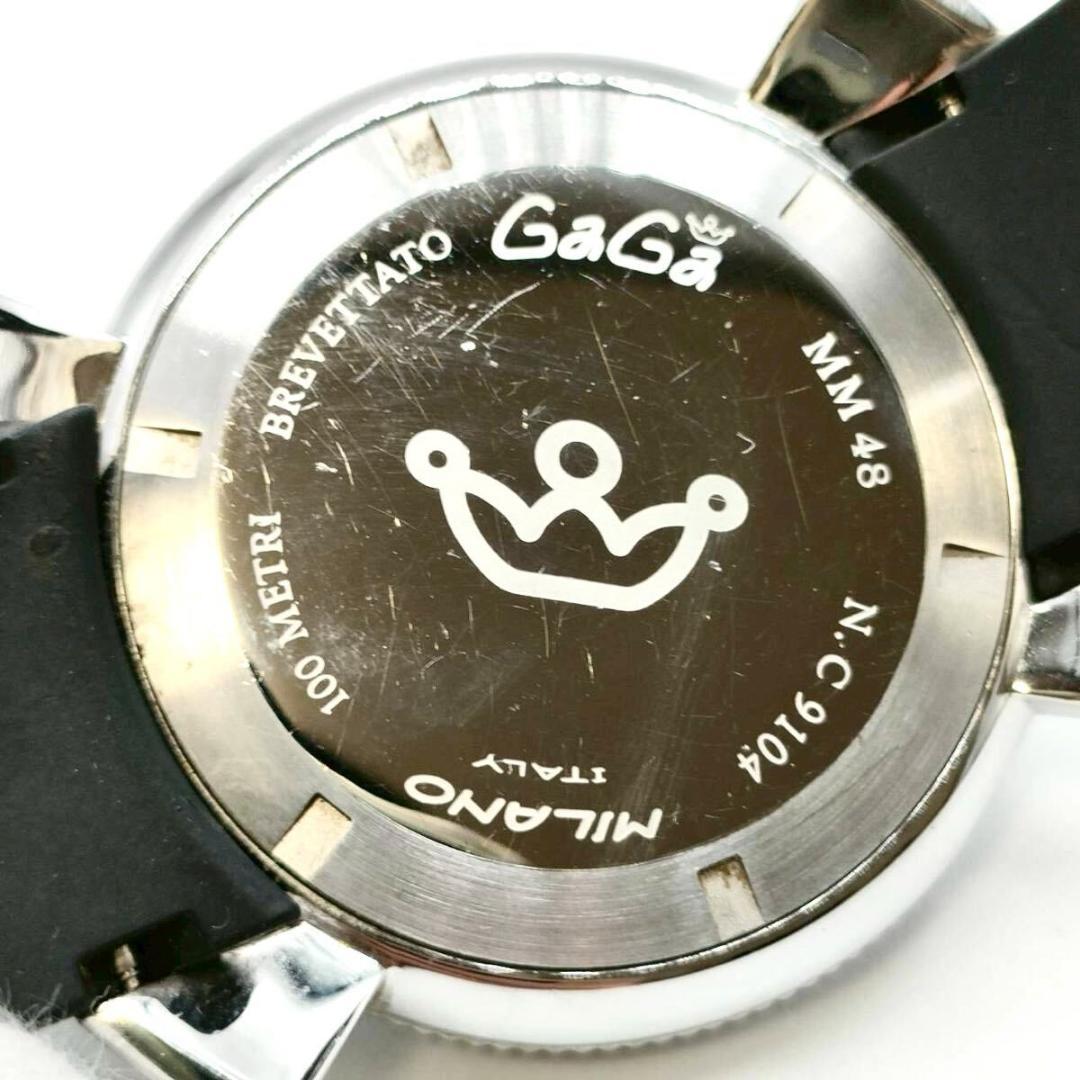 稼働品 GaGa MILANO 腕時計 マヌアーレ クロノグラフ N.C9104