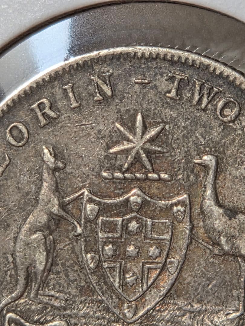 稀少年号)オーストラリア連邦 ジョージ5世 1フローリン銀貨 1919 M