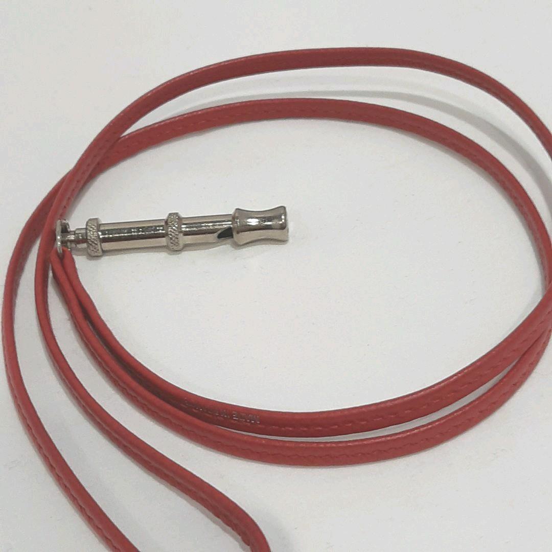 ストア HERMES エルメス シフレ 超音波ホイッスル 犬笛 ネックレス 赤