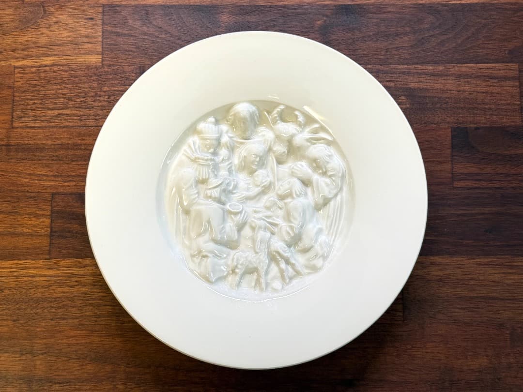 アンティーク極美品】 KPM 1930年頃 クリスマスプレート 白磁皿 壁掛け