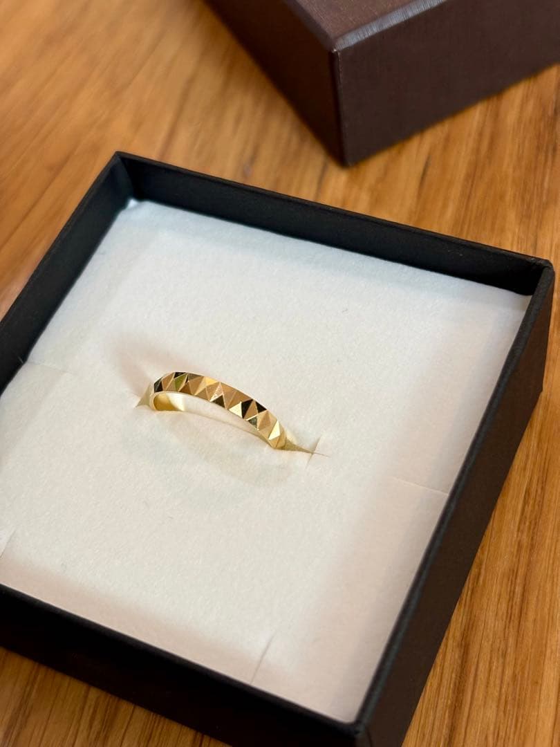 保証書付き　RAPA 18k スタッズ リング