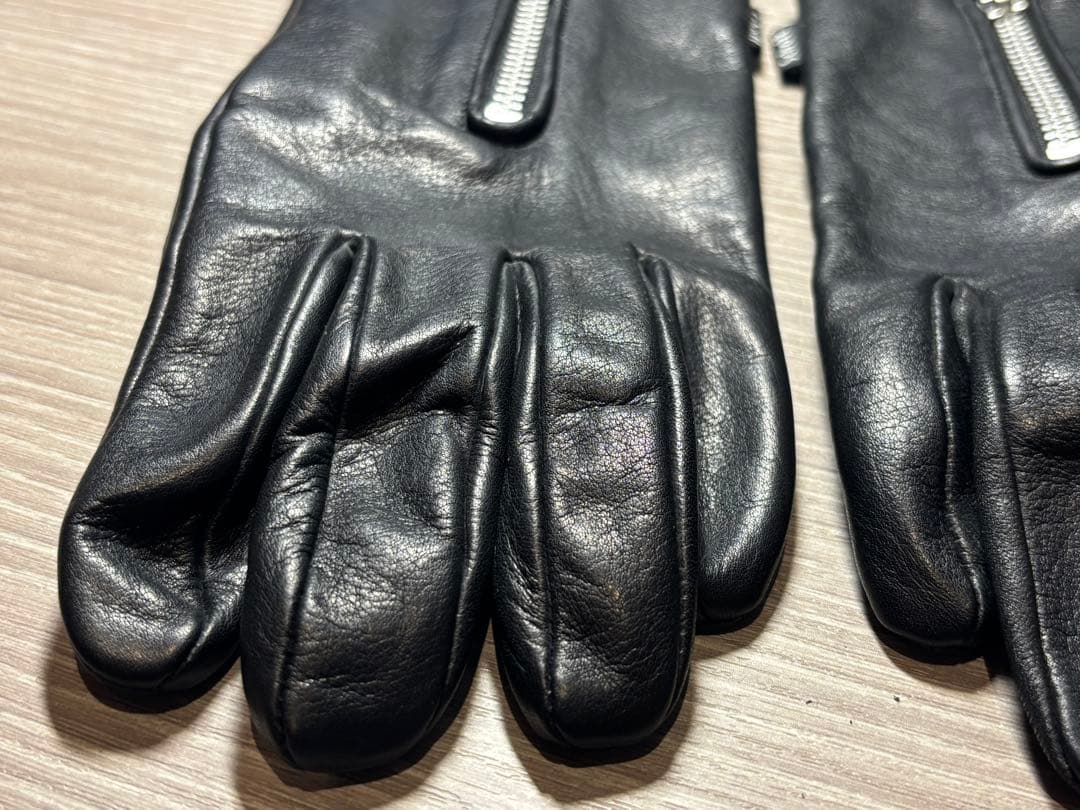 Schott ショット 革手袋 ジップ レザーグローブ Mサイズ ブラック