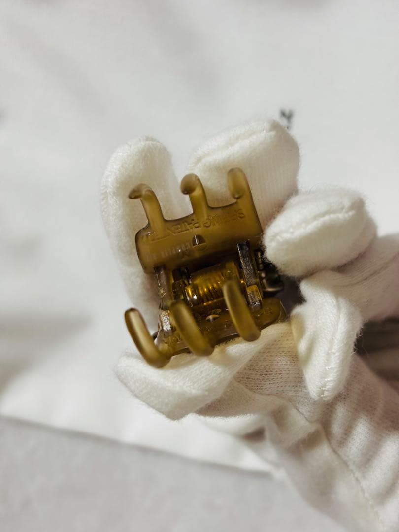 【2個】コンプレックスビズ　デザートクリップ　　大　中　ゴールド　黄　クリップ