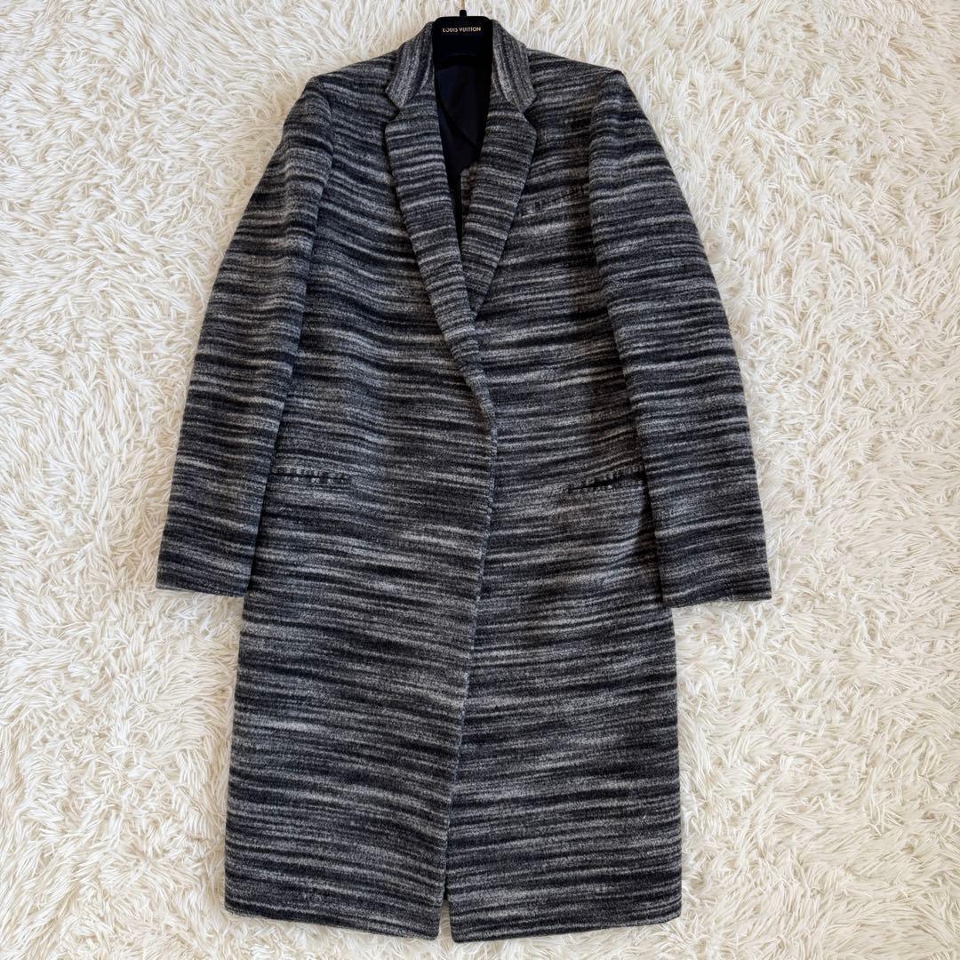 未使用級 フィービー セリーヌ クロンビーコート シルク グレー S