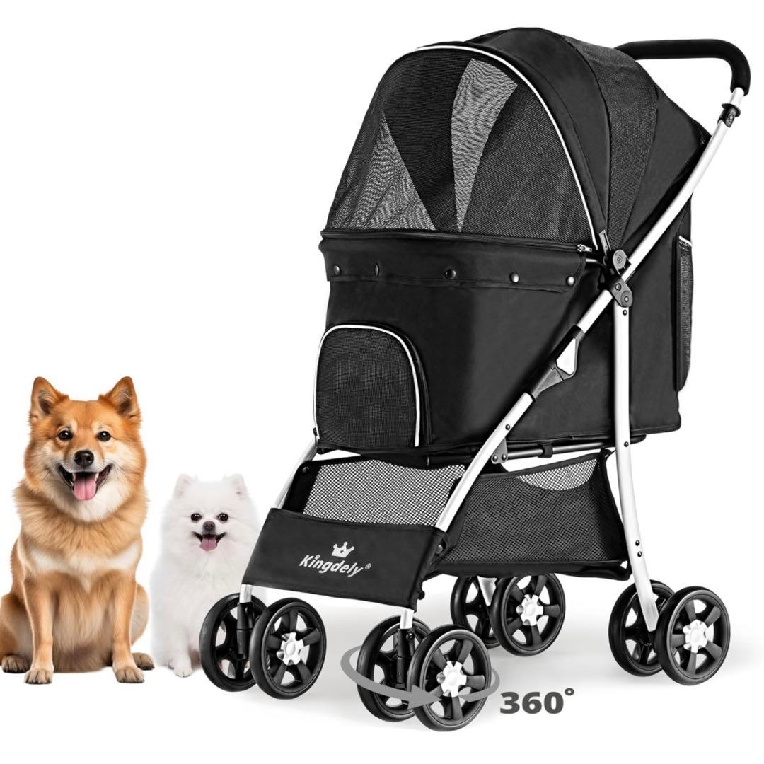 Pandaloli 2WAY ペットカート／分離式バスケット・折りたたみ 犬用