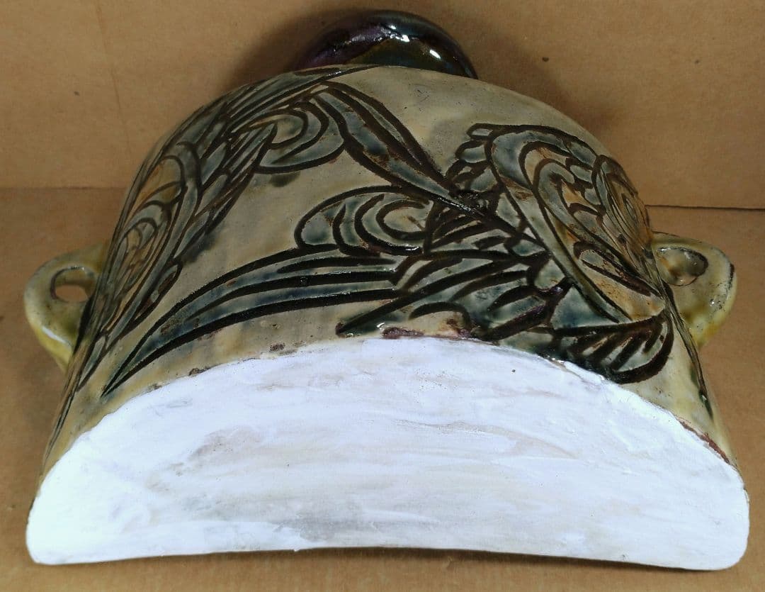 本物保証】金城次郎 魚紋抱瓶 共箱 栞 美品 壷屋焼 人間国宝