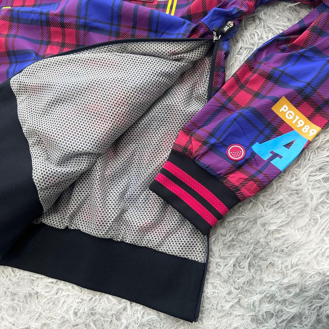 新品　パーリーゲイツ　スニード　ナイロンジャケット　チェック柄　ニコちゃん　1