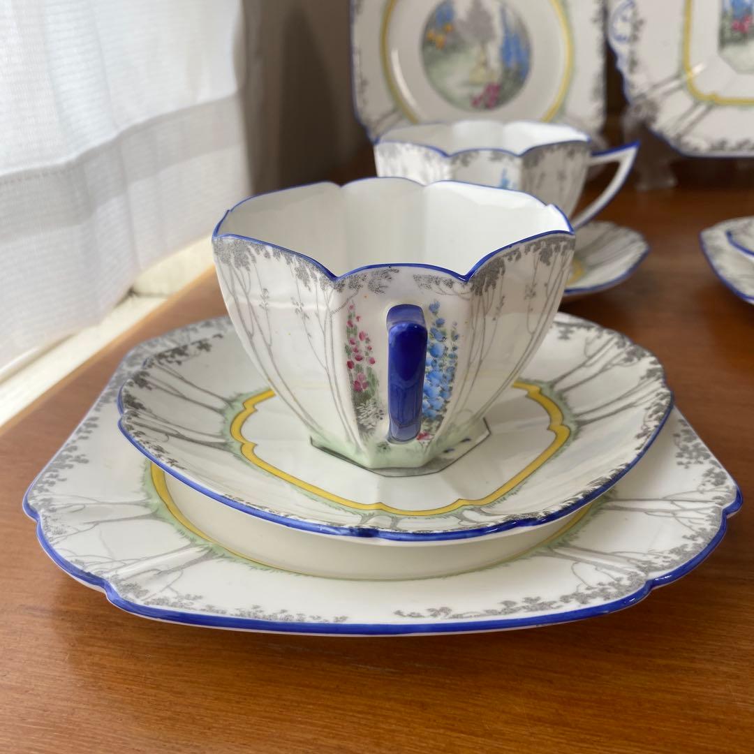 シェリー クイーンアン マイガーデン カップ ソーサー プレート 6人