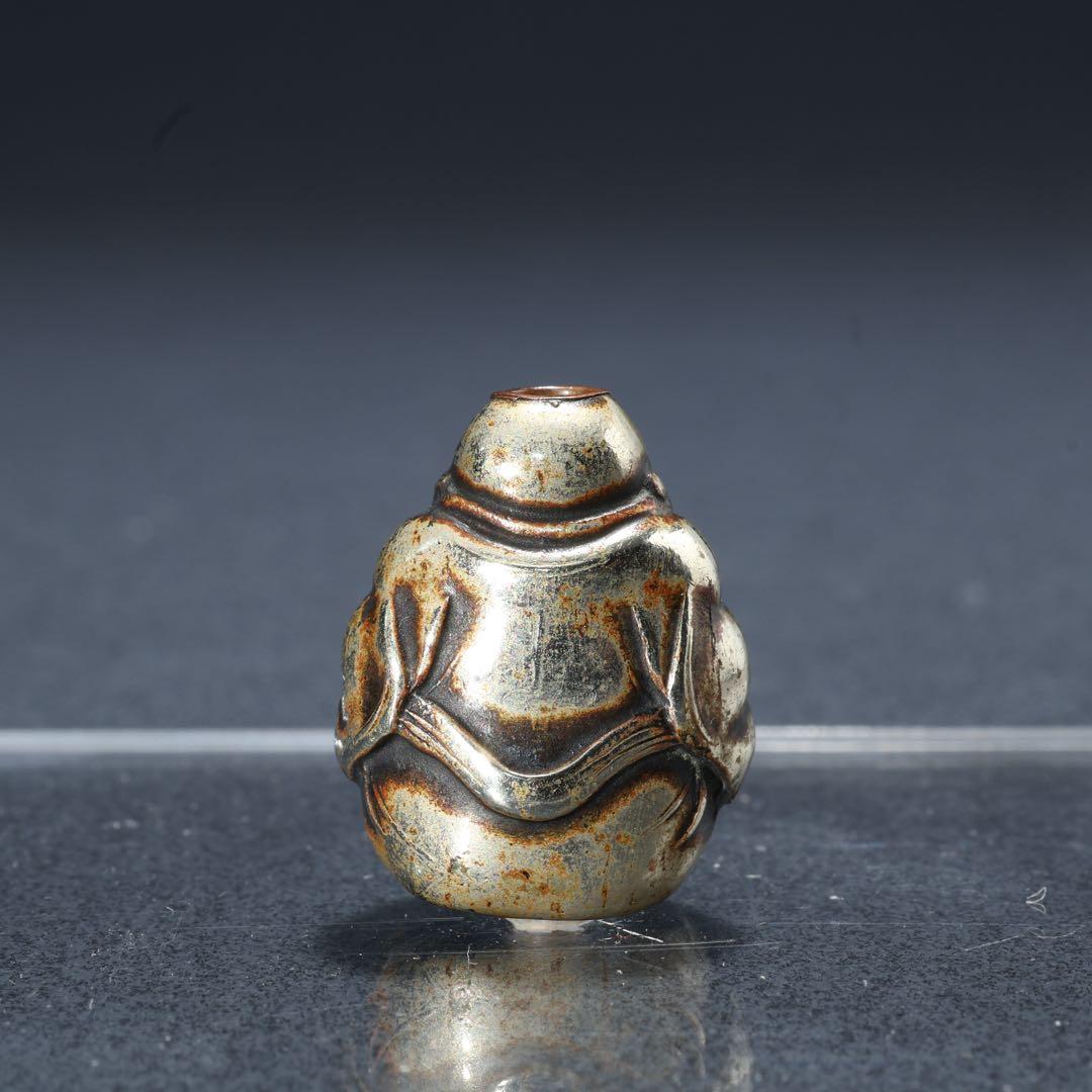 緒締め玉 布袋 提げもの 金属 銀製 R1648