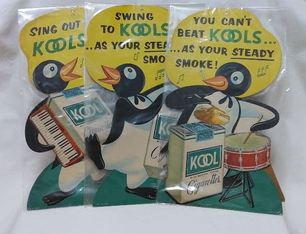 ☆1950's KOOL クール ビンテージ マッチBOX 看板 たばこ ペンギン