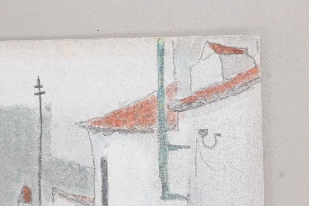 No5297額装　久保嶺爾　「朝霧」　直筆サイン　落款　共シール　風景　送料無料