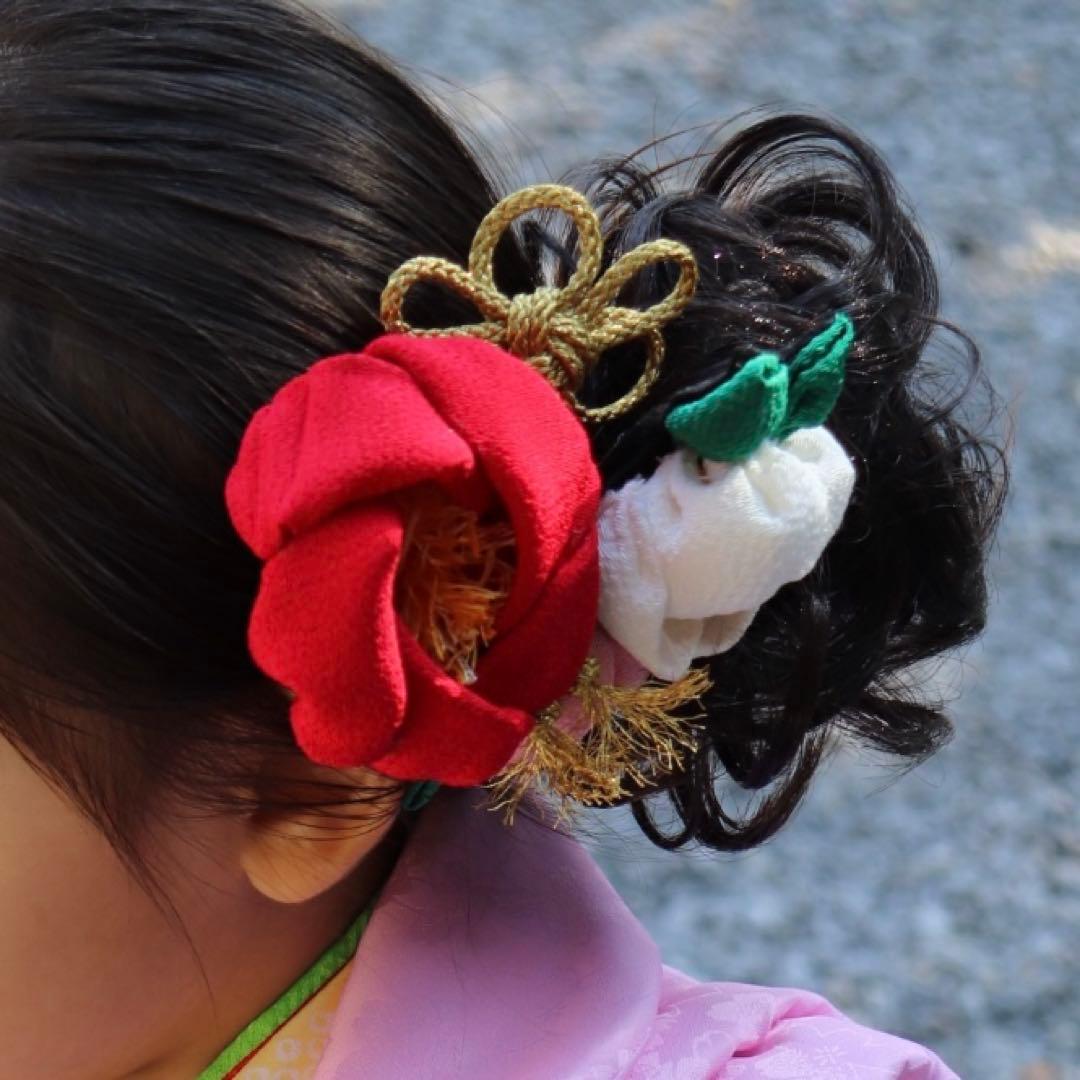 極美品 3歳 七五三 被布 花柄 着物 7点セット おまけ付き 晴れ着 女の子