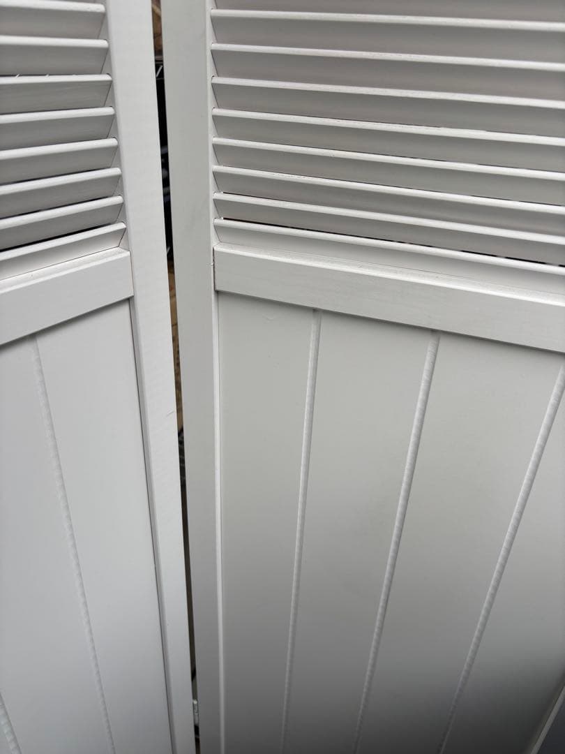 木製 4連 パーテーション 折畳 折り畳み式 高さ160cm 白 ホワイト 姫