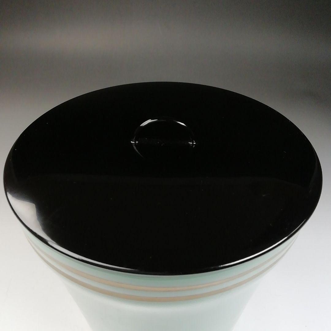 T844 水指 『末広 高麗青磁 一重口水指』『瑞豊 造』 共箱 茶道具