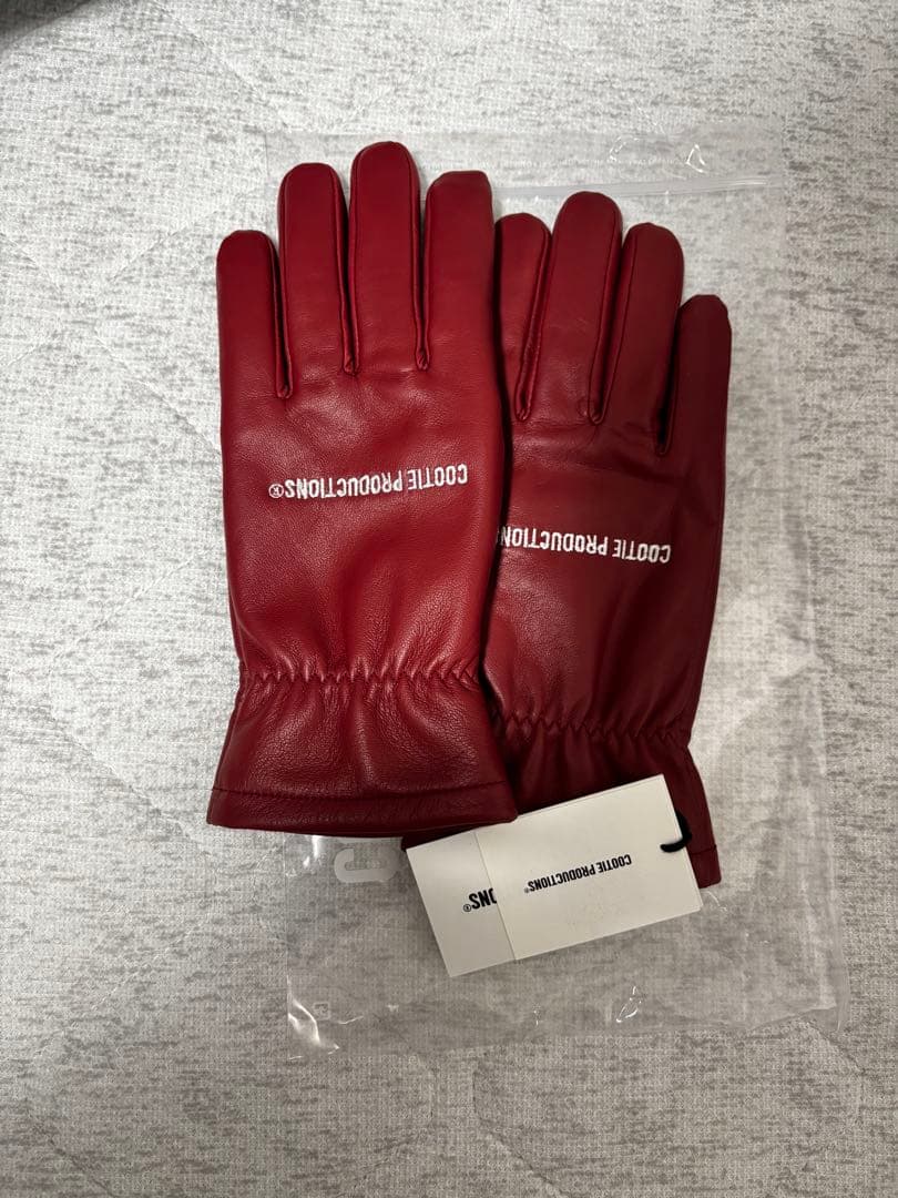 小物 COOTIE PRODUCTIONS 2024AW Leather Glove COOTIE PRODUCTIONS - Leather Glove / Black / グローブ | Stripe
