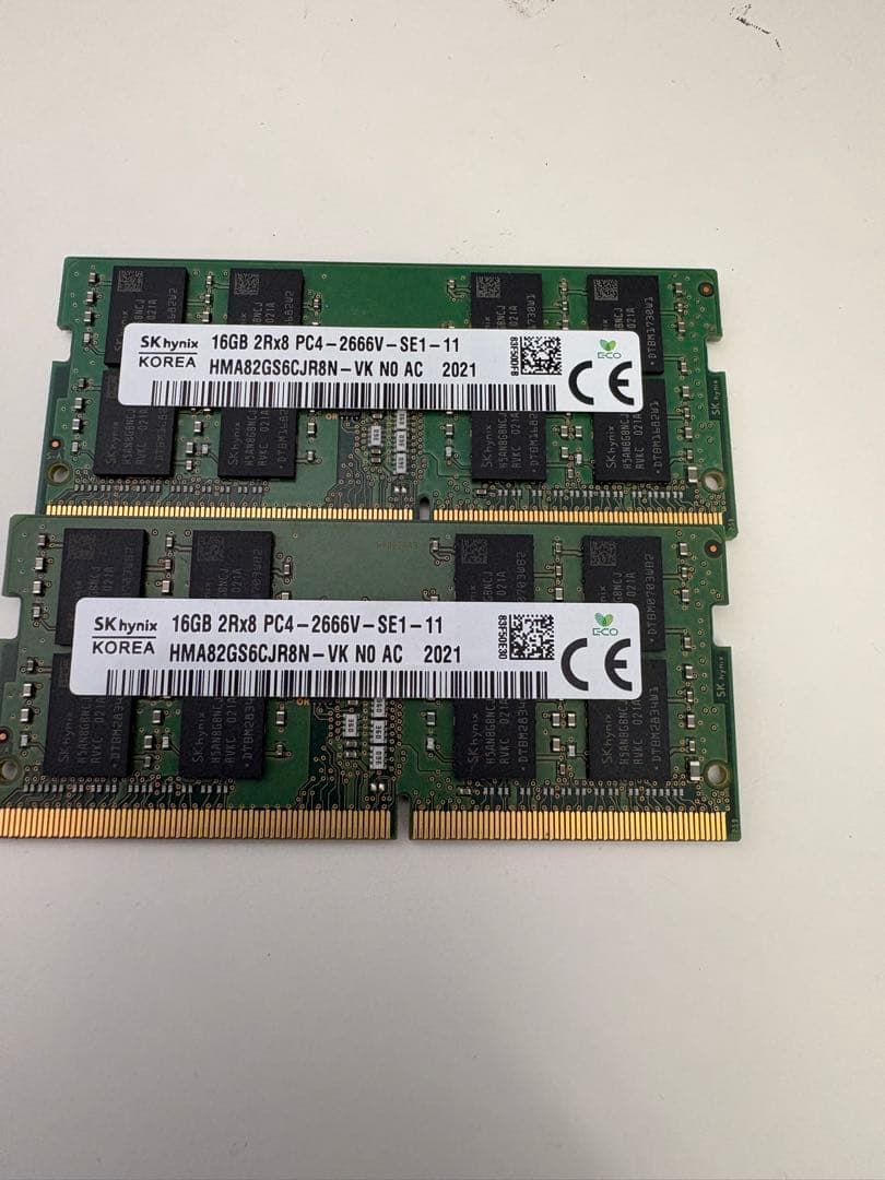 SKハイニックス 16GB DDR4 メモリ PC4-2666V 2枚 - メルカリ