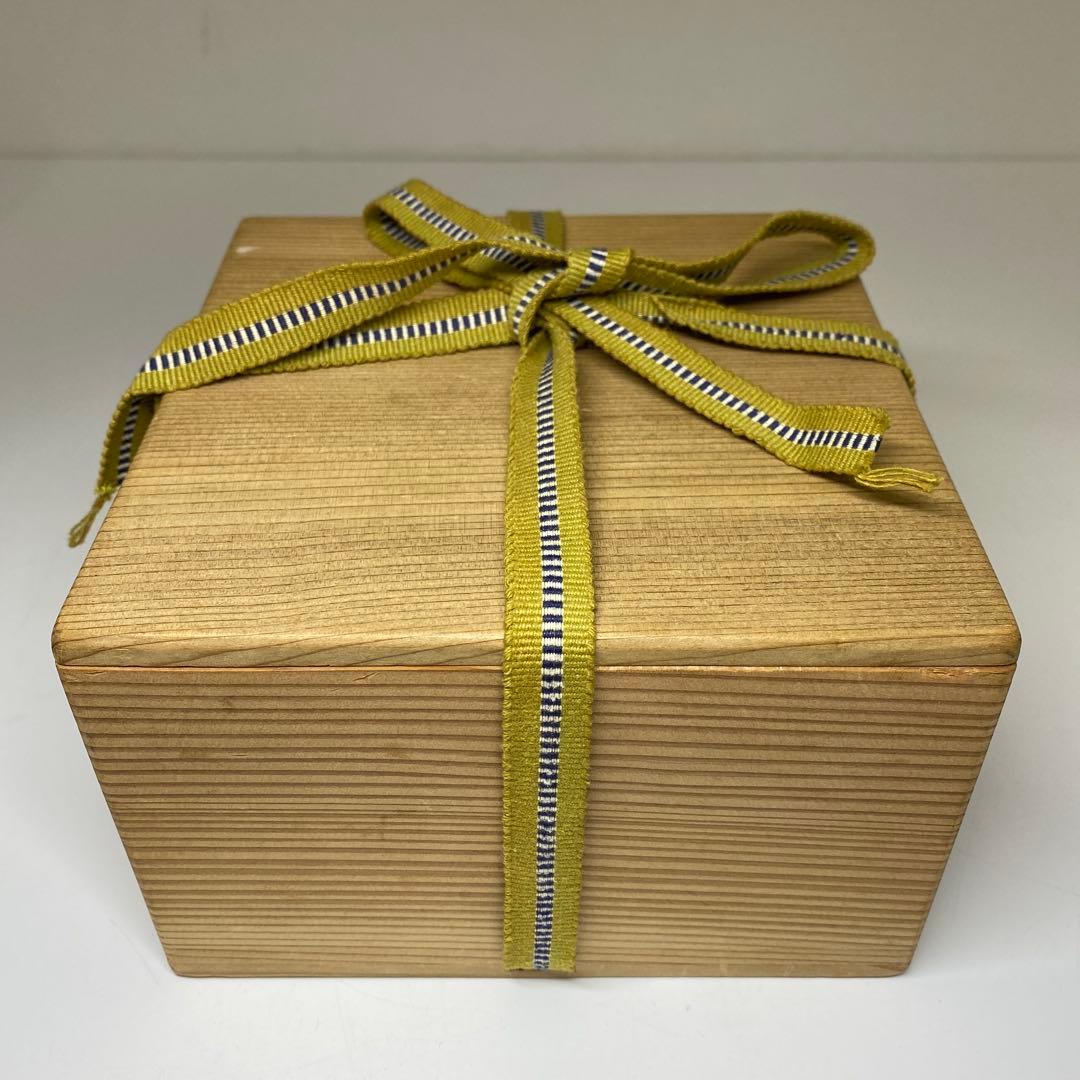 江戸中後期　極上手鍋島焼染付山水風景画皿　木箱付　本Y7-0331☆1Fタニト