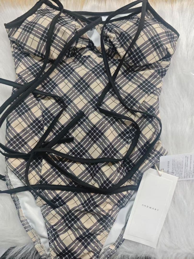 チェック柄】Nadia check swimsuit♡andmary【新品♪】