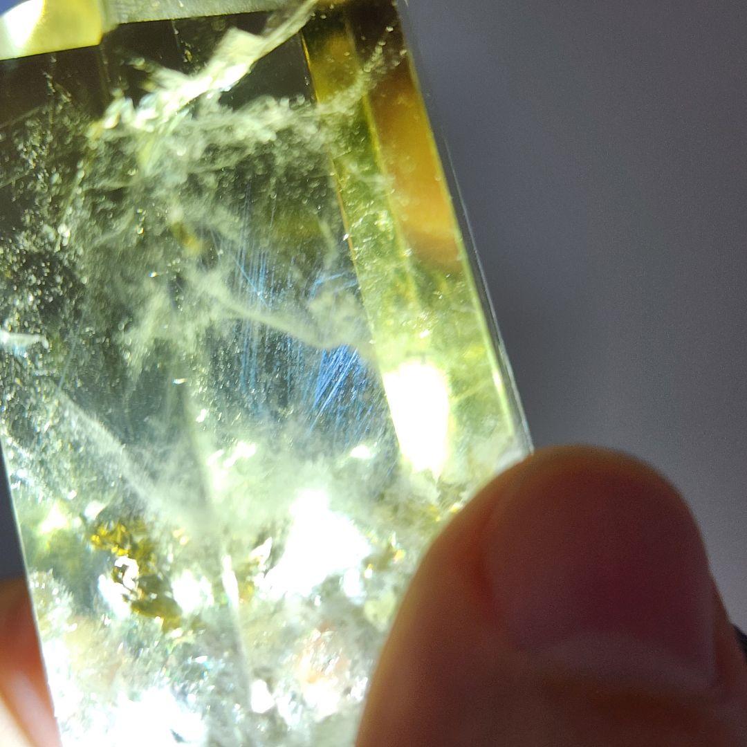 超希少シトリン原石タワーラダー入り 天然石パワーストーン 虹・ラダー