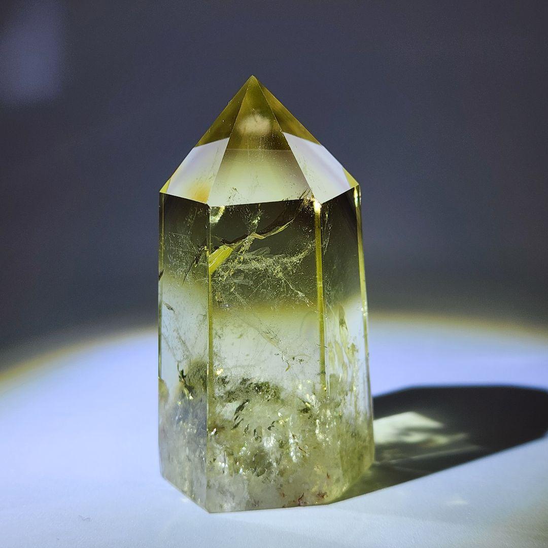 超希少シトリン原石タワーラダー入り 天然石パワーストーン 美