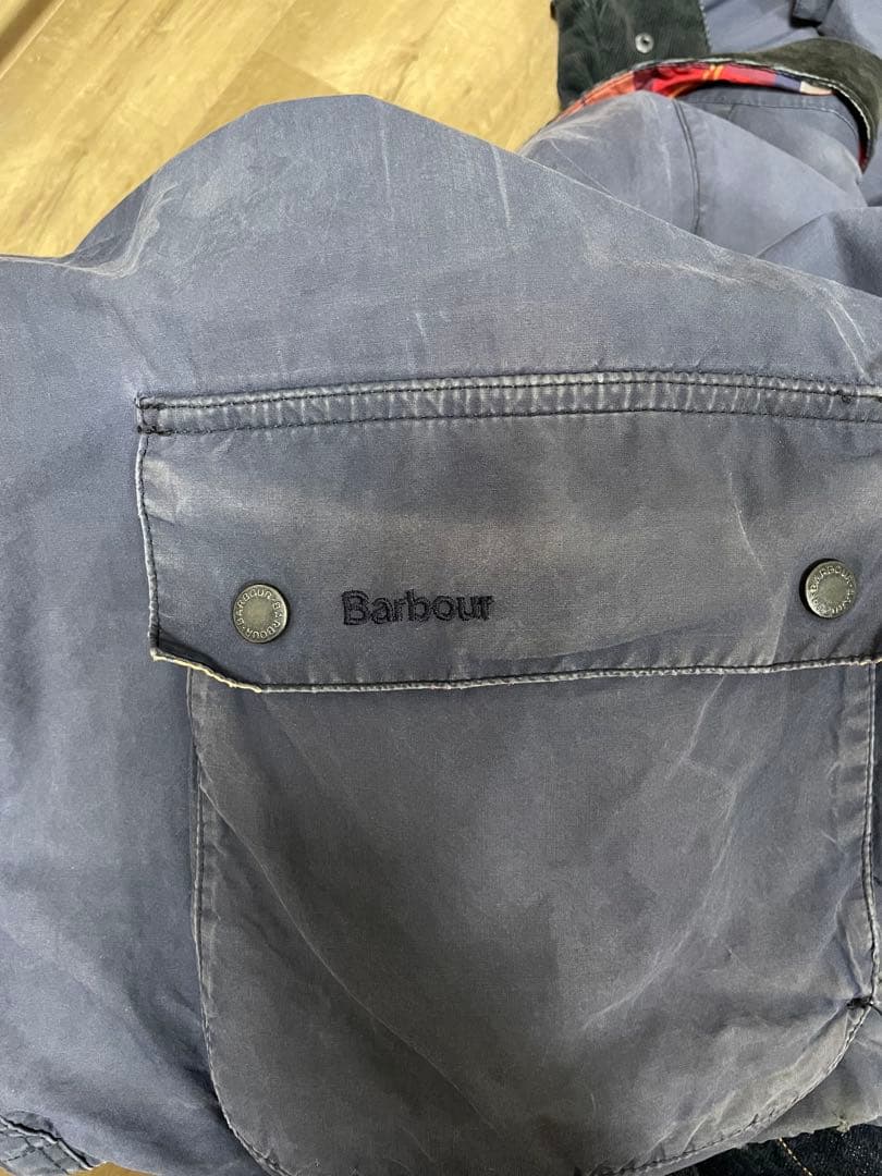 Barbour ネイビー　オイル洗浄済