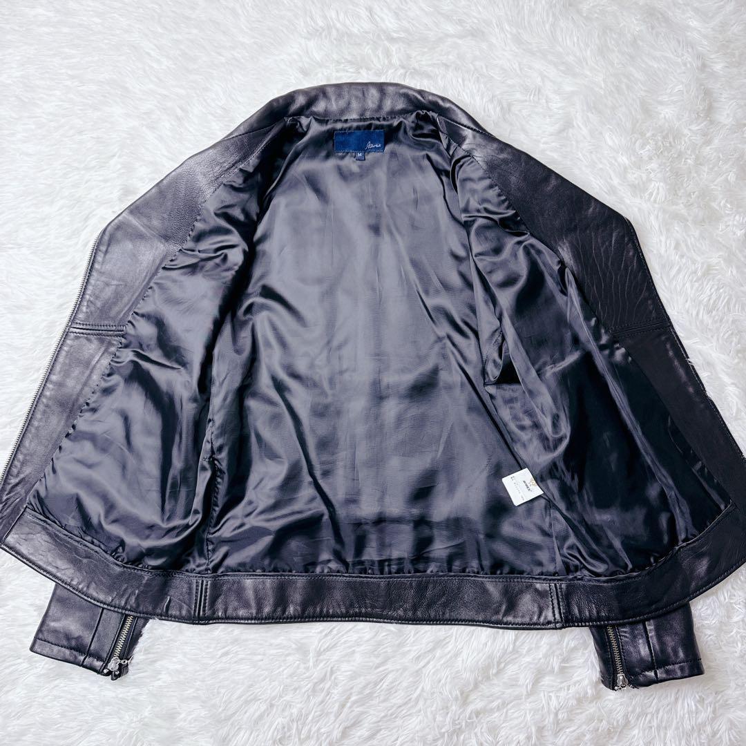 ✨美品✨ AVIREX レザー ジャケット 羊革 ラムレザー M ライダース