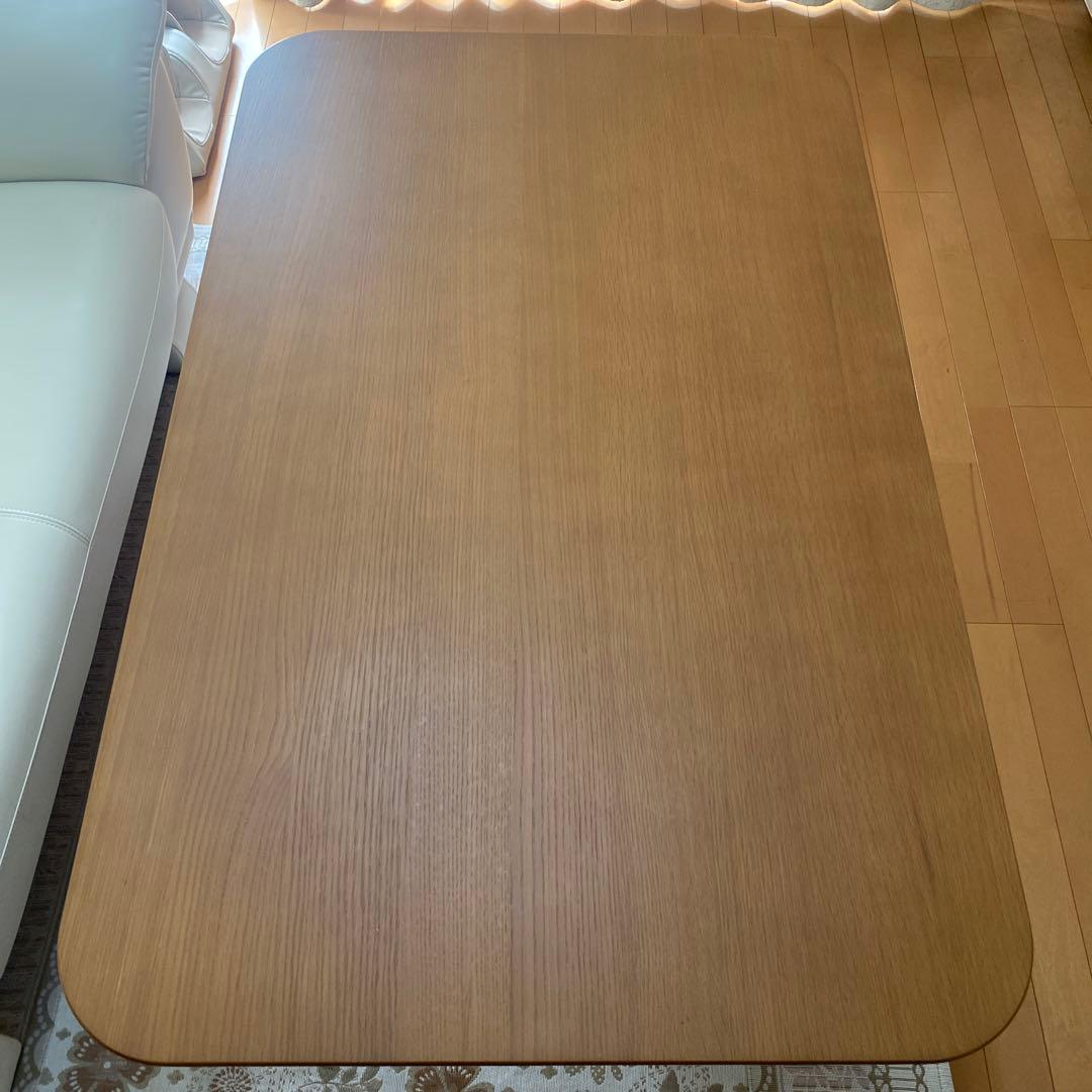 【ニトリ】＊天板きれい　昇降式ダイニング　リビングテーブル　天板シート付き