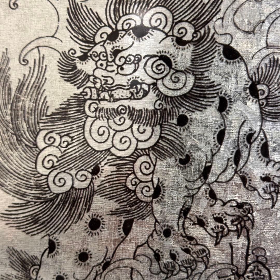 唐獅子・2点組み・和彫・リフレクトプリント