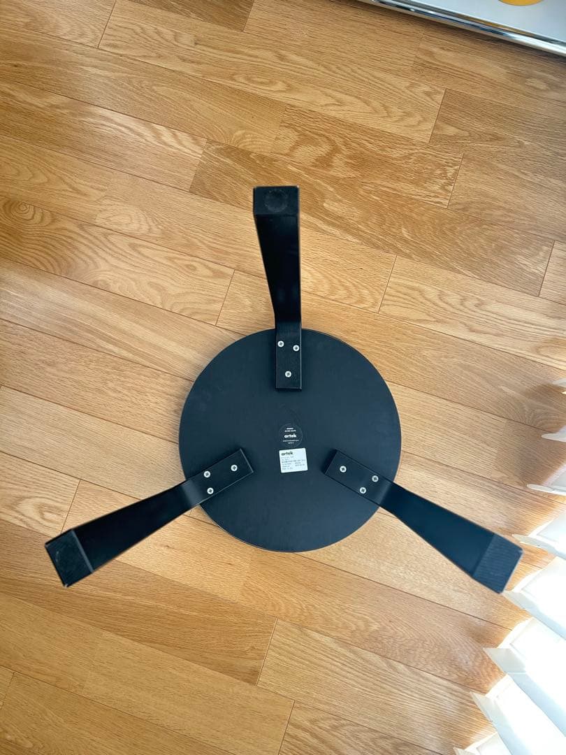 スツール 60オールブラック　ラッカー　アルテック　artek