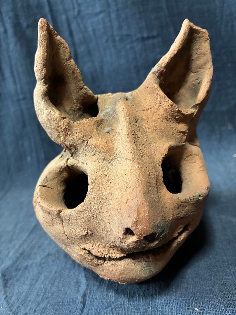 ムササビ埴輪 頭部 動物埴輪 出土 伝千葉県成田市 古墳時代 縄文 発掘