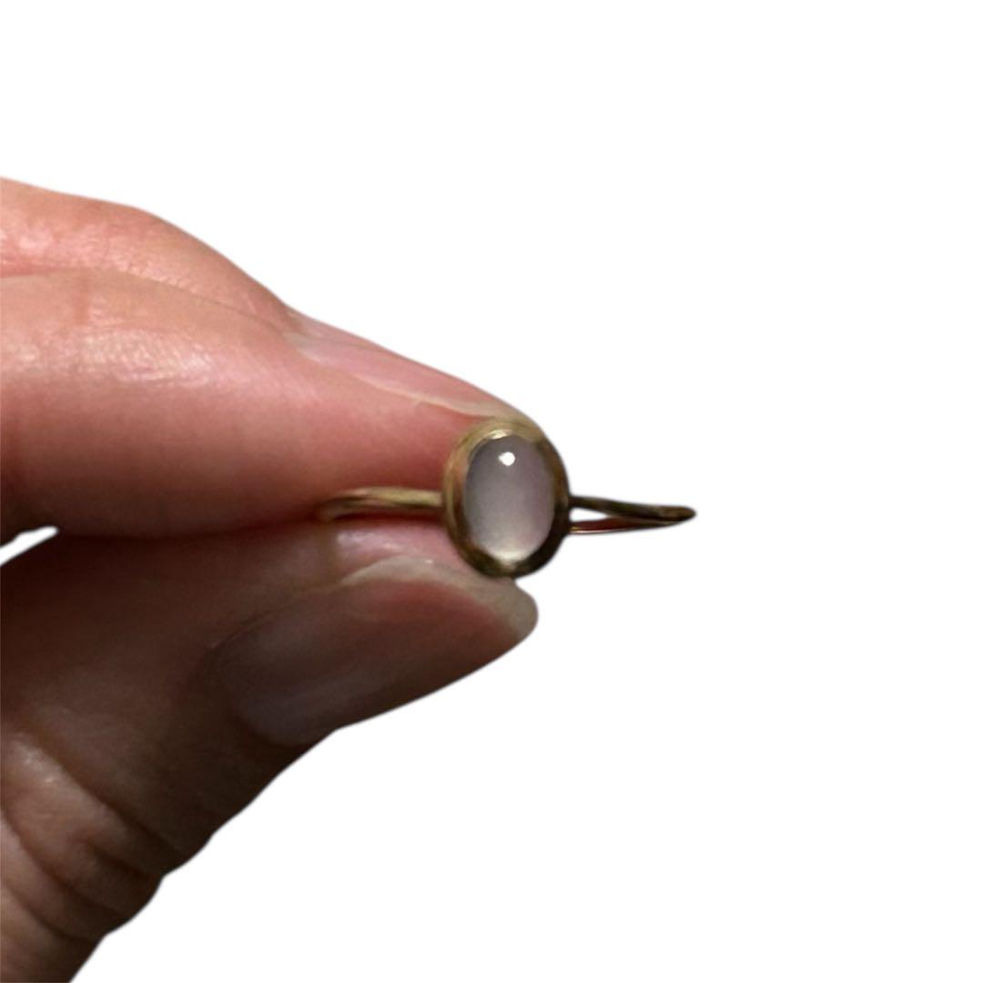 美品　現行品　ete K10YG ヴェール ナチュラルストーン リング　11号