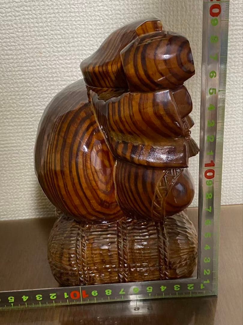 木彫り 大黒様七福神大黒様大黒天 置物 縁起物 年代物 在名 - メルカリ