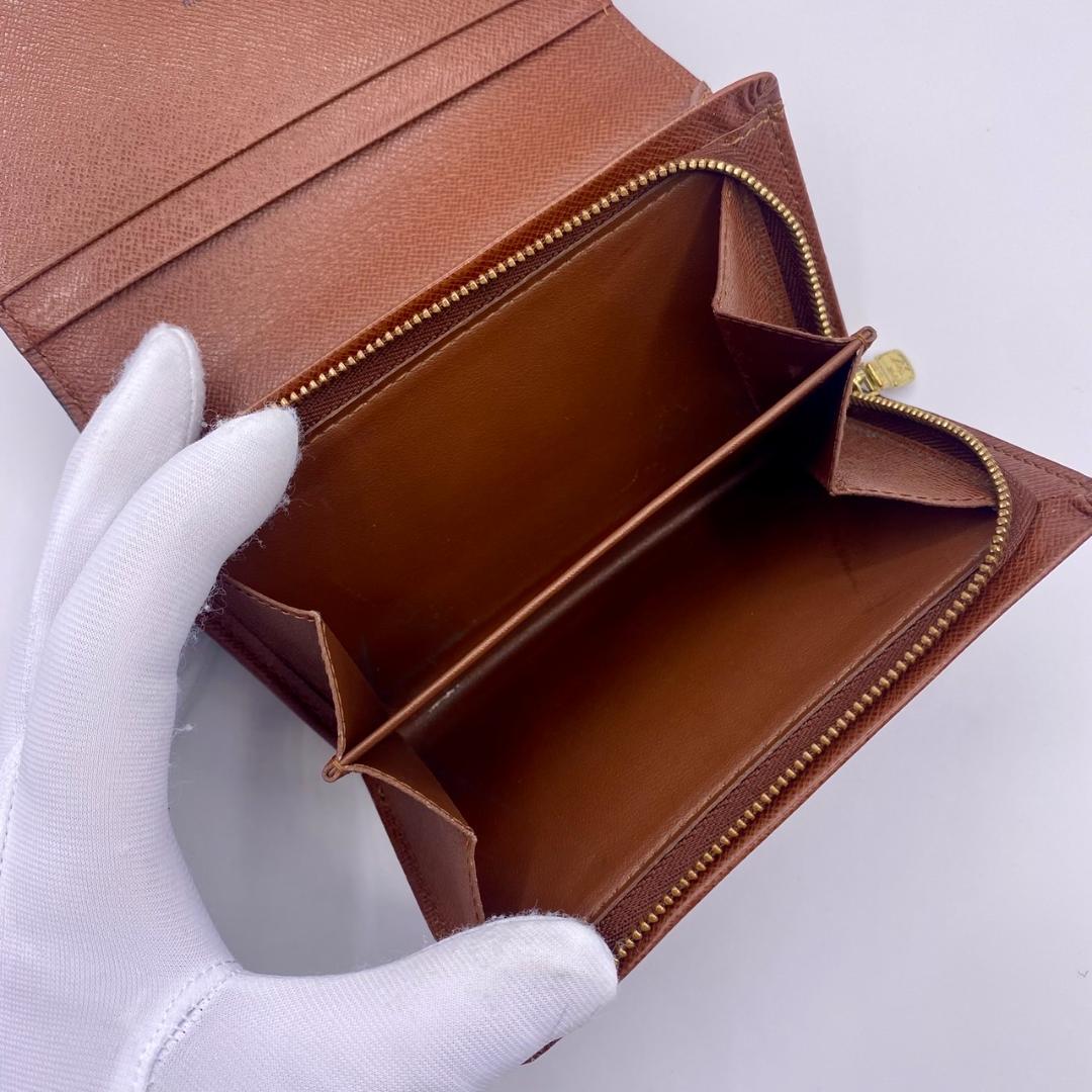 ルイヴィトン モノグラム ポルトモネビエ トレゾール 二つ折り L字ジップ