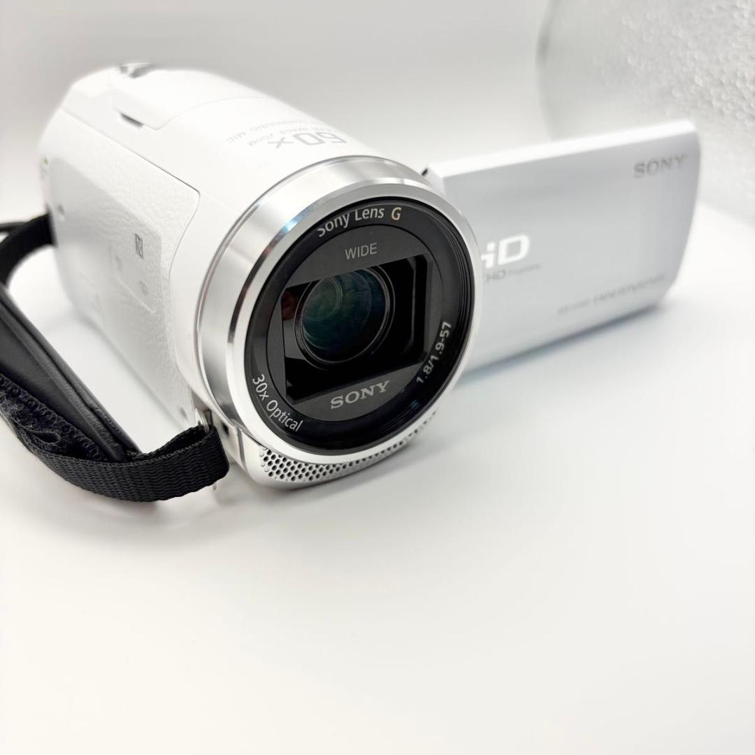 美品　SONY ソニー HDR-CX680 ホワイト ビデオカメラ ハンディカム