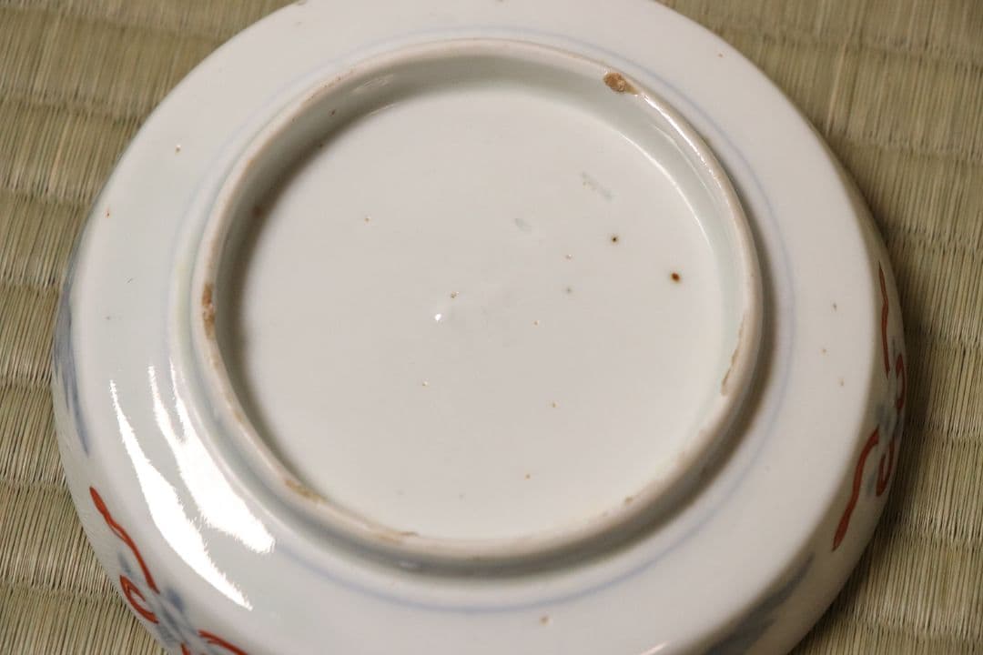 【CM19】古伊万里 竹鳥図 色絵 小皿 五客 11.9cm 小紋 錦手 金彩