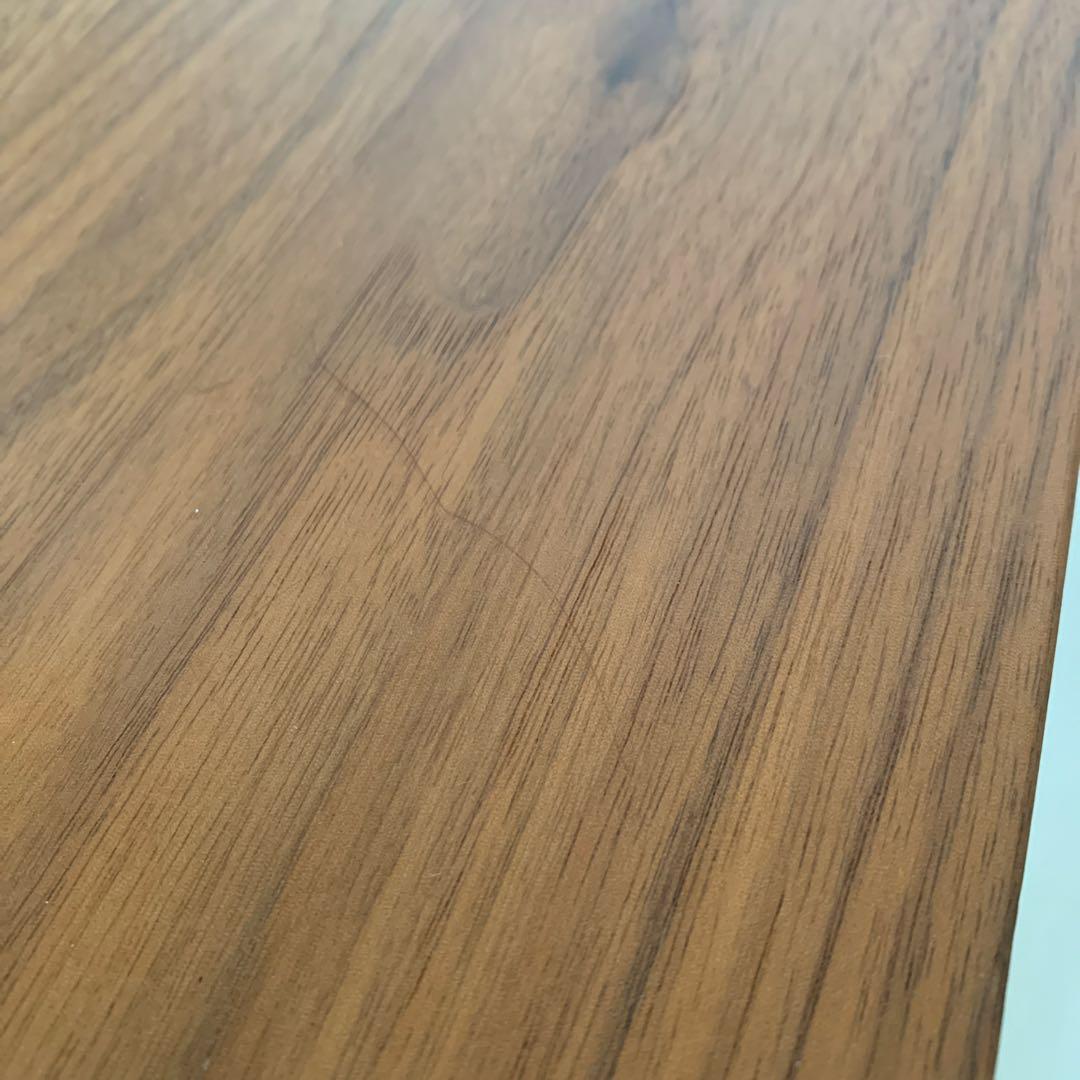 greeniche カフェテーブル ウォルナット シルバー脚 80×60×61