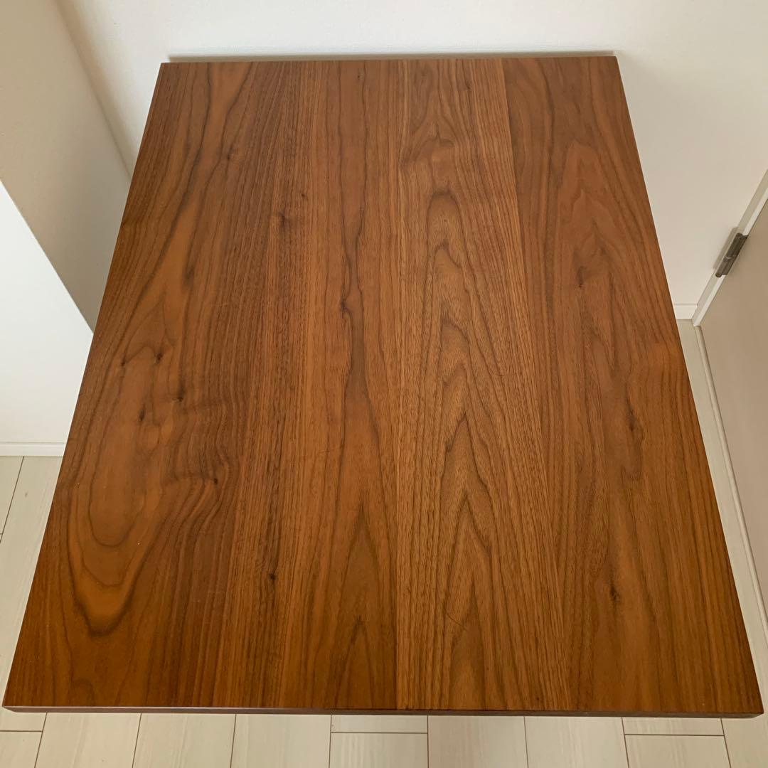 greeniche カフェテーブル ウォルナット シルバー脚 80×60×61