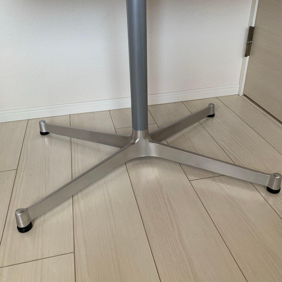 greeniche カフェテーブル ウォルナット シルバー脚 80×60×61