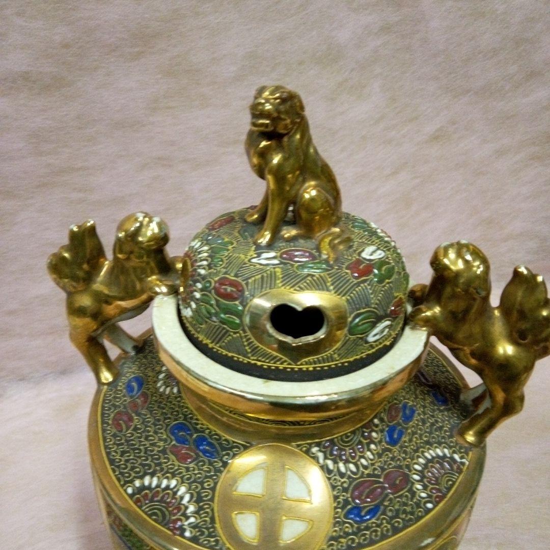 京薩摩 錦光山 香炉 古美術 古道具 骨董