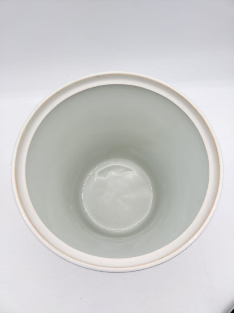 b618 水指 染付 色絵 丸紋ツナギ 四君子紋 西村徳泉 木箱 茶道具