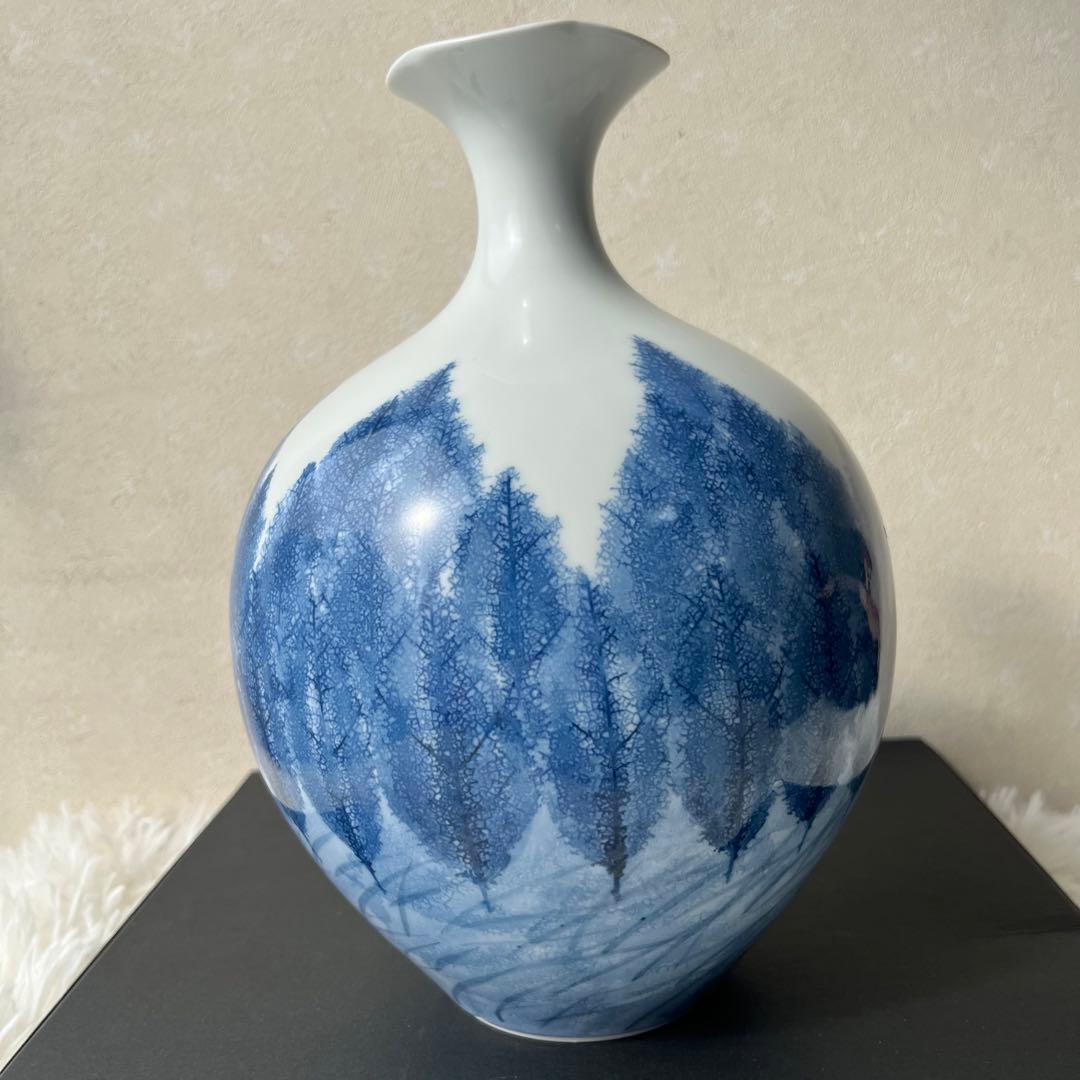 日展作家　伝統工芸作家　藤井朱明作　花瓶　花入　壺