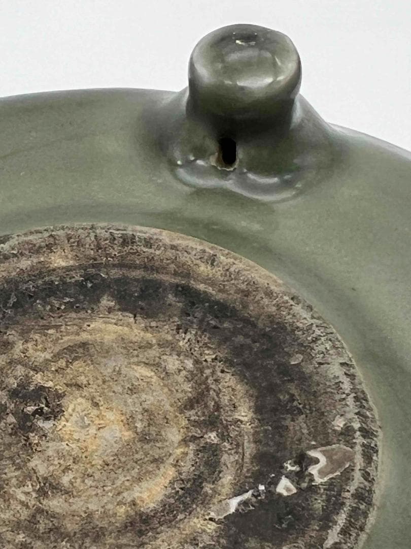 明時代 青磁 龍泉窯花卉文簋形香炉(E-75)