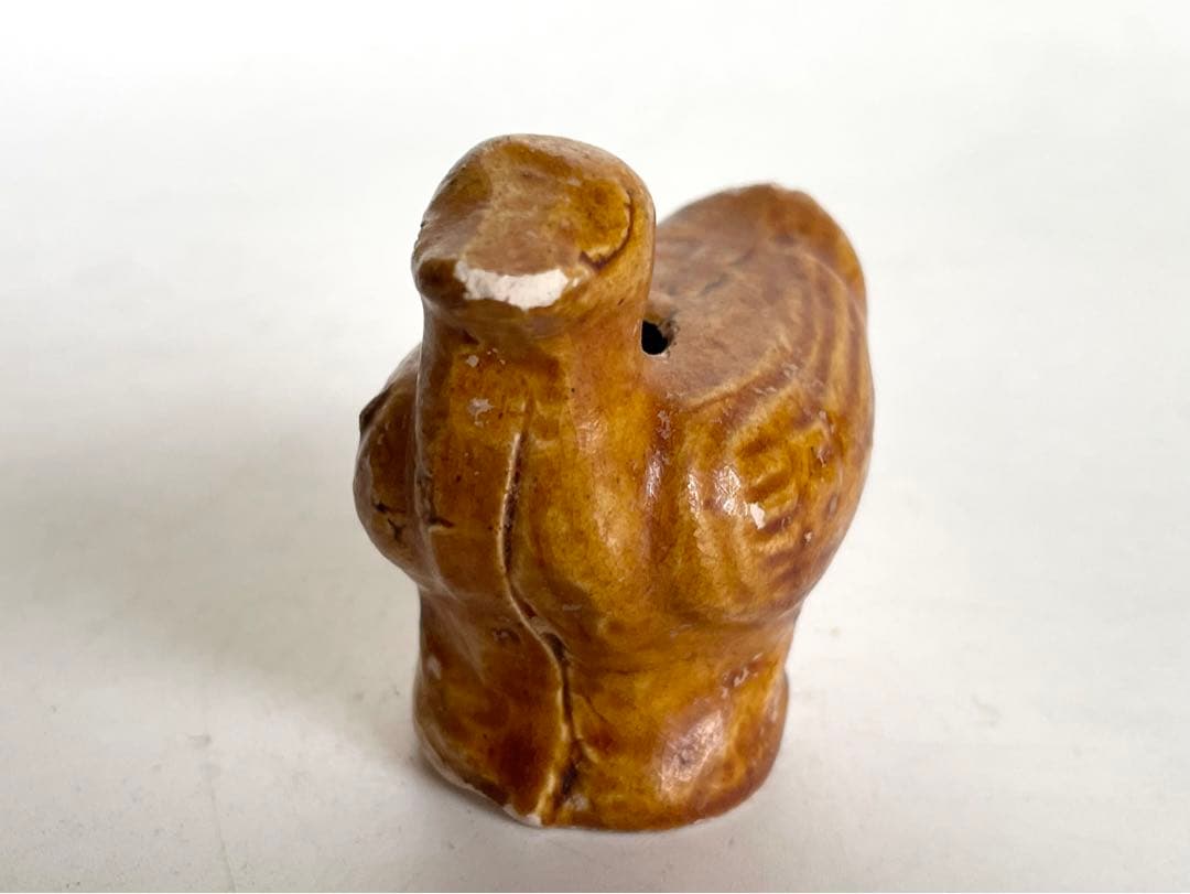 骨董 アンティーク 陶俑 唐時代 家鴨 人形 鳥形俑 黄釉 あひる 唐三彩 発掘