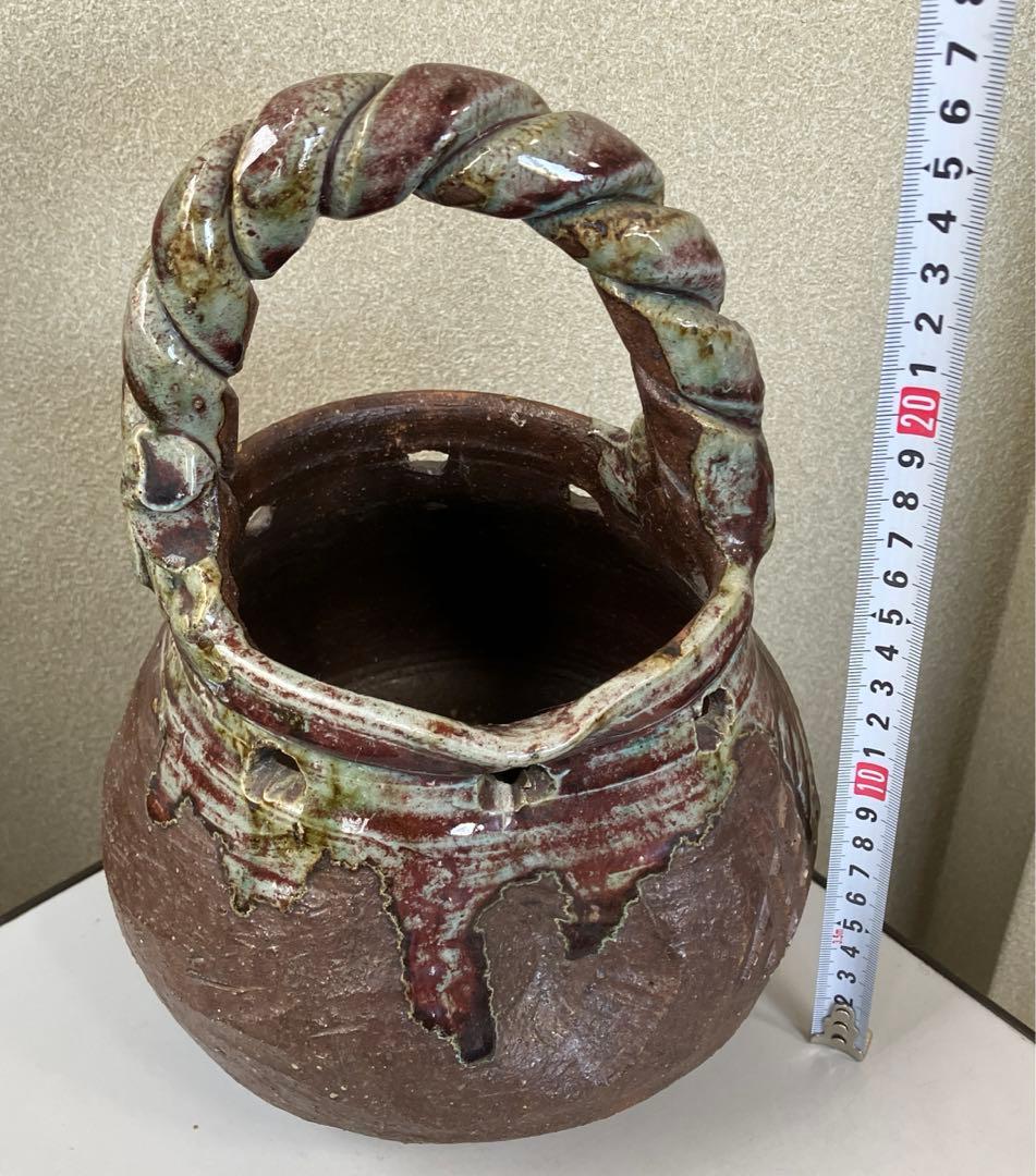 伊賀焼　古伊賀　花瓶　インテリア手芸品