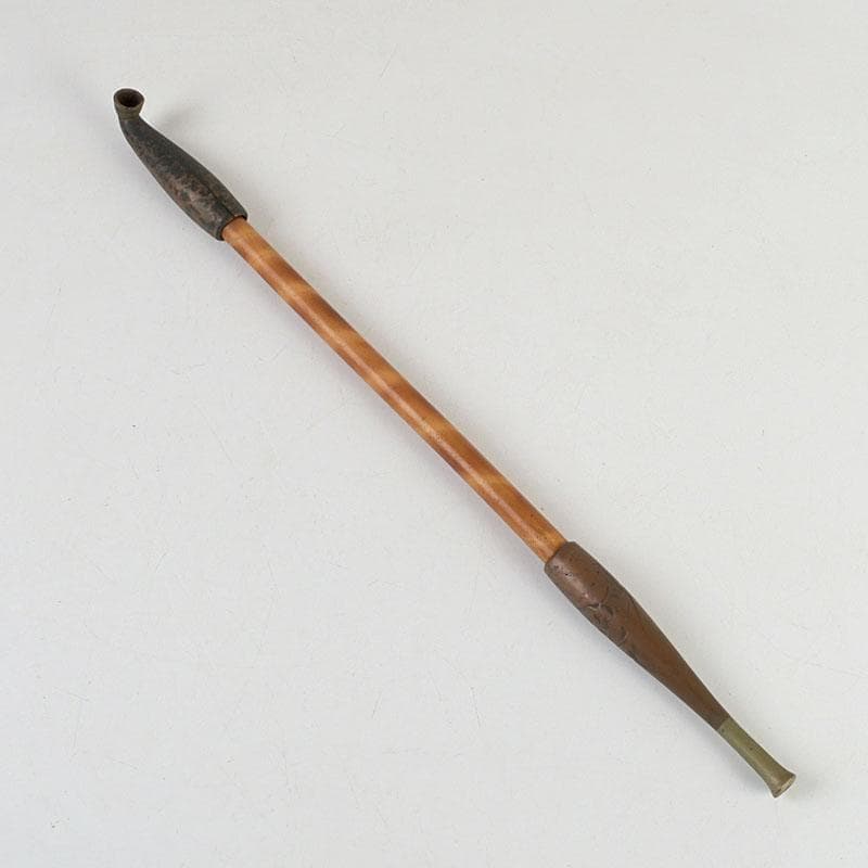時代提げ物 喫煙具 銅製 村田銘刻印 煙管 キセル N 9413