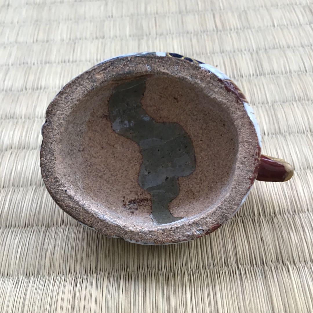 茶道具 香合 川蝉香合 出雲焼 楽山窯 長岡住右衛門(空権)造 共箱 S99KG