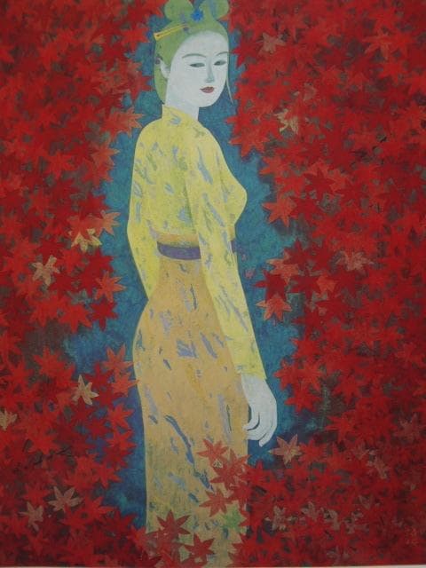 鈴木靖将、【何処へ】、新品高級額 額装付、日本画 希少画集画 状態