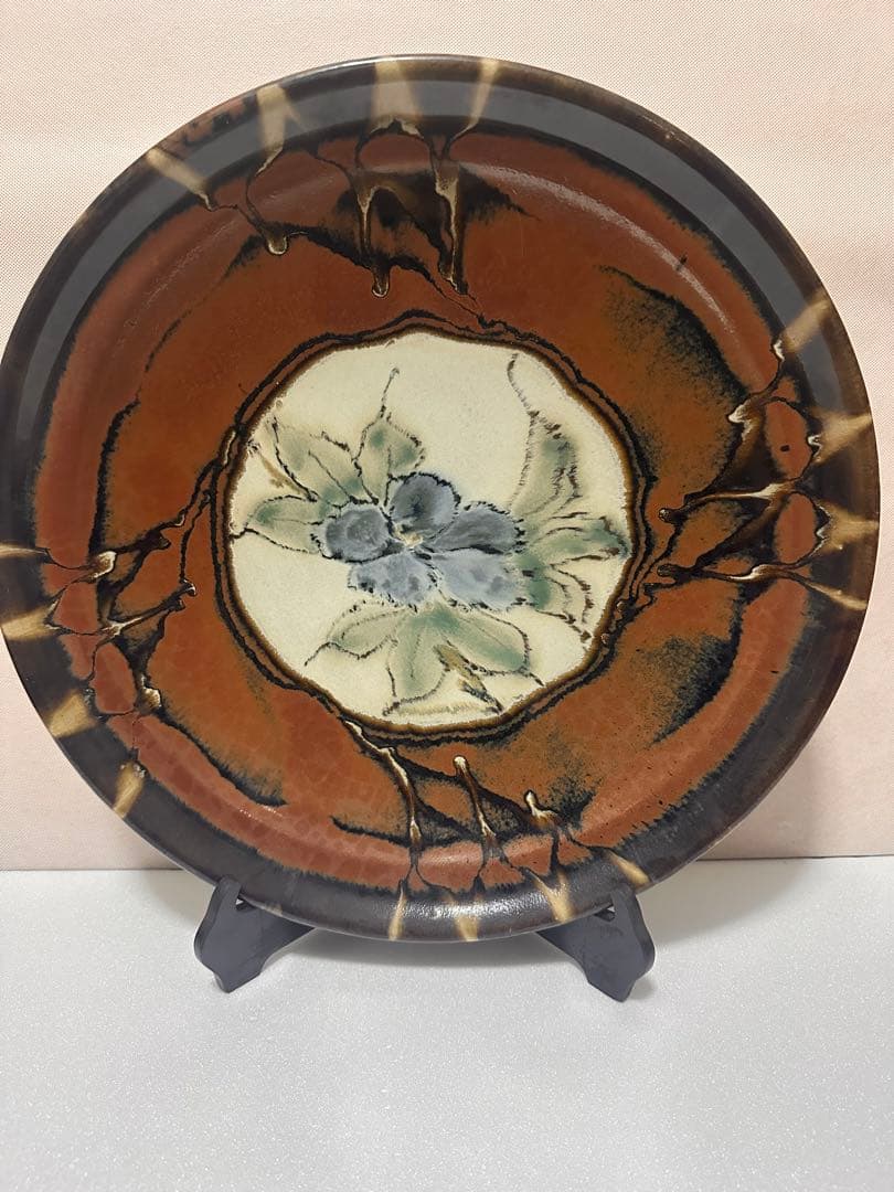 AC74 茶櫃 手付茶びつ 春図 漆絵 梅 うぐいす木製漆 アンティーク 木